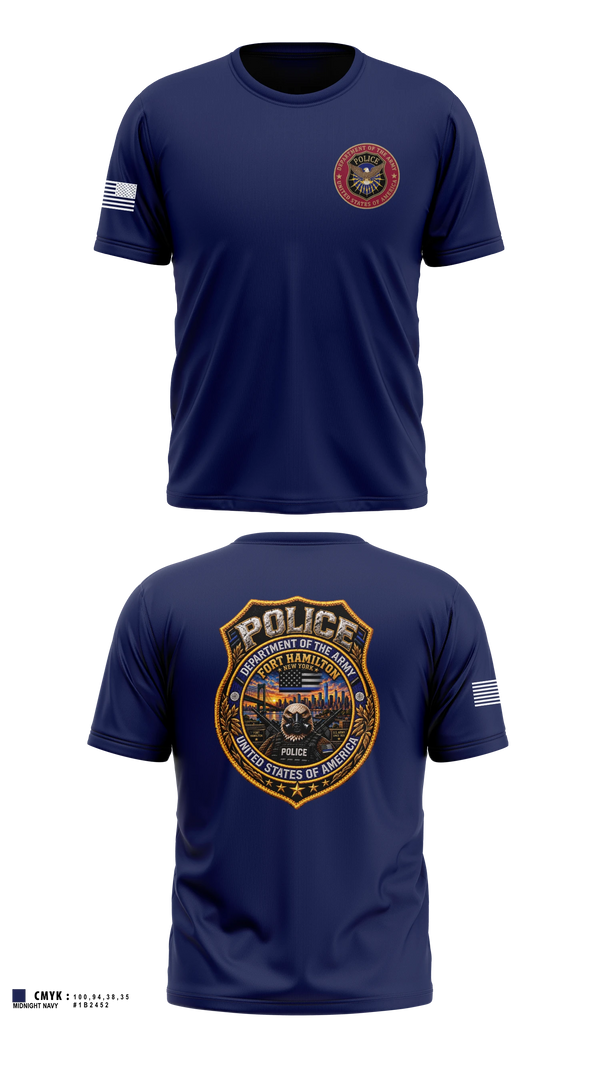 Old School Cotton Feel Shirt, Fort Hamilton Police, Police, Teamtime, Team time, sublimation, custom sports apparel, team uniforms, spirit wear, spiritwear, sports uniforms, custom shirts, team store, custom team store, fundraiser sports, apparel fundraiser