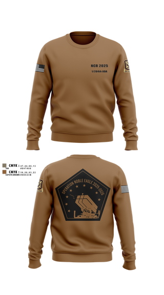Crew Neck Sweatshirt, 1/204th ADA, , Teamtime, Team time, sublimation, custom sports apparel, team uniforms, spirit wear, spiritwear, sports uniforms, custom shirts, team store, custom team store, fundraiser sports, apparel fundraiser