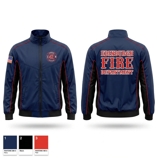 Windbreaker, Edinburgh Fire & Rescue, Fire Department, Teamtime, Team time, sublimation, custom sports apparel, team uniforms, spirit wear, spiritwear, sports uniforms, custom shirts, team store, custom team store, fundraiser sports, apparel fundraiser