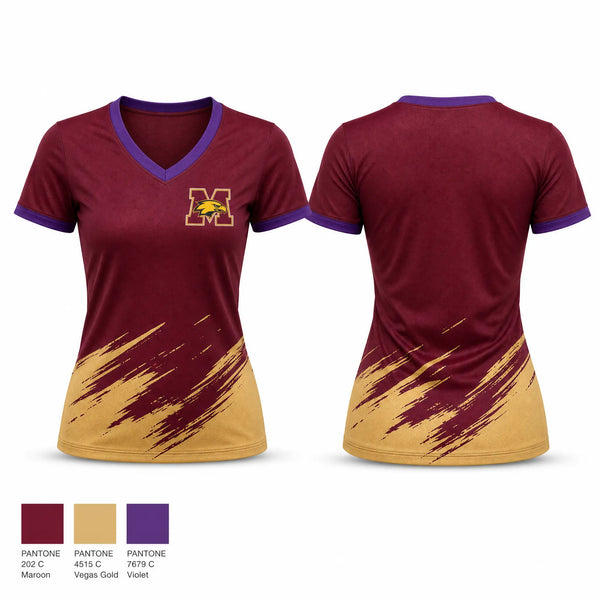 Womens Short Sleeve Vneck Shirt, Milano Eagles, Baseball, Teamtime, Team time, sublimation, custom sports apparel, team uniforms, spirit wear, spiritwear, sports uniforms, custom shirts, team store, custom team store, fundraiser sports, apparel fundraiser