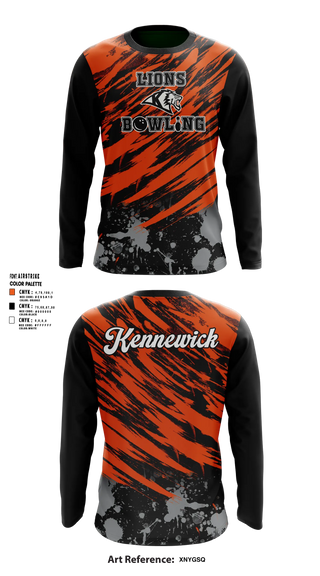 Long Sleeve Performance Shirt, Kennewick lions, Bowling, Teamtime, Team time, sublimation, custom sports apparel, team uniforms, spirit wear, spiritwear, sports uniforms, custom shirts, team store, custom team store, fundraiser sports, apparel fundraiser