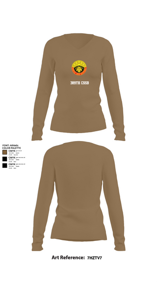 Womens Long Sleeve Vneck Shirt, 389th CSSB, , Teamtime, Team time, sublimation, custom sports apparel, team uniforms, spirit wear, spiritwear, sports uniforms, custom shirts, team store, custom team store, fundraiser sports, apparel fundraiser
