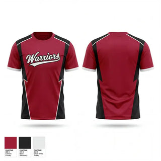 Old School Cotton Feel Shirt, Warriors, Softball, Teamtime, Team time, sublimation, custom sports apparel, team uniforms, spirit wear, spiritwear, sports uniforms, custom shirts, team store, custom team store, fundraiser sports, apparel fundraiser