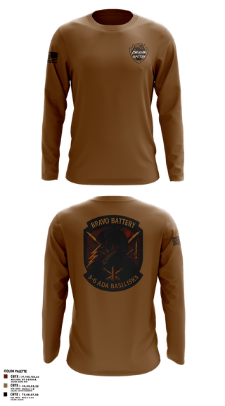 Long Sleeve Performance Shirt, Bravo 3-6 ADA, Army, Teamtime, Team time, sublimation, custom sports apparel, team uniforms, spirit wear, spiritwear, sports uniforms, custom shirts, team store, custom team store, fundraiser sports, apparel fundraiser