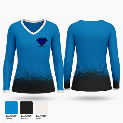 Sauk Valley Wrestling Club 85536516 Women's Long Sleeve V-neck Shirt - 1