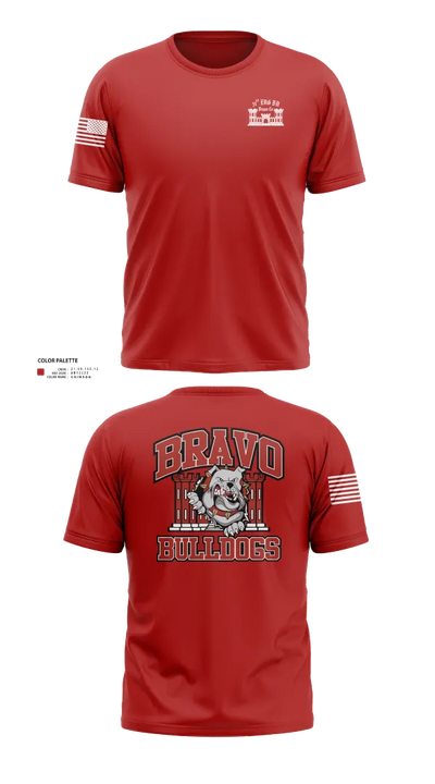 Bravo Company “Bulldogs” 31st Engineer Battalion 91447839 Old School Cotton Feel Shirt - 101