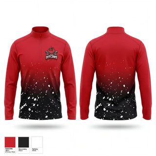 Quarter Zip Jacket, DownEast Outlaws, Baseball, Teamtime, Team time, sublimation, custom sports apparel, team uniforms, spirit wear, spiritwear, sports uniforms, custom shirts, team store, custom team store, fundraiser sports, apparel fundraiser