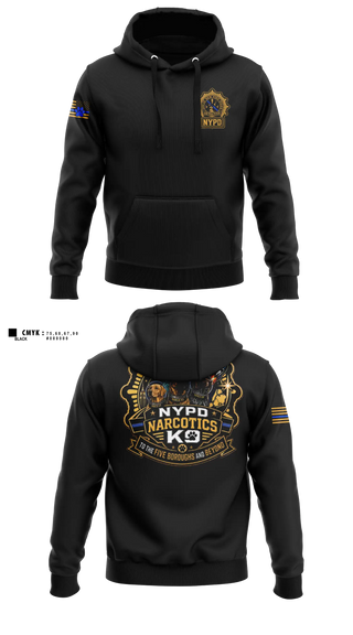 Hoodie, NYPD NARCOTICS K9, Police, Teamtime, Team time, sublimation, custom sports apparel, team uniforms, spirit wear, spiritwear, sports uniforms, custom shirts, team store, custom team store, fundraiser sports, apparel fundraiser