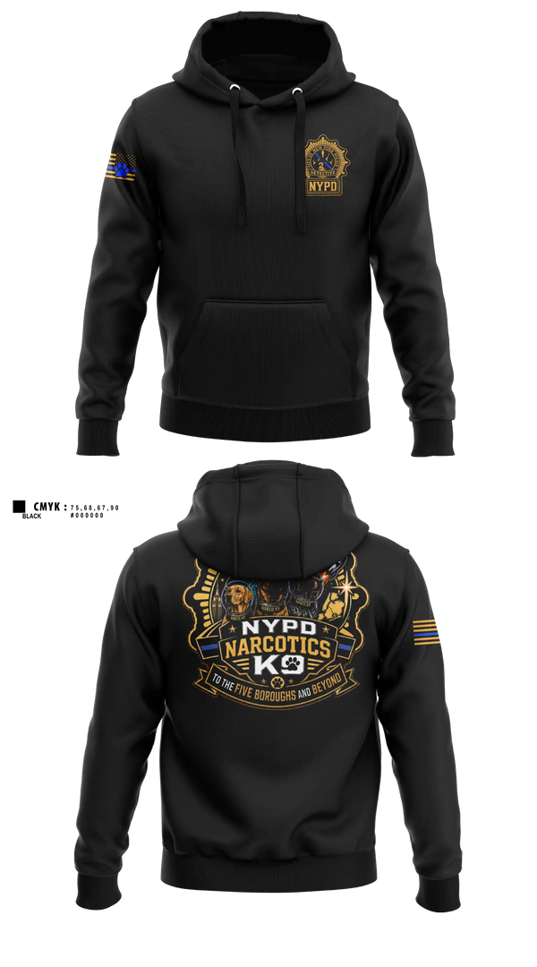 Hoodie, NYPD NARCOTICS K9, Police, Teamtime, Team time, sublimation, custom sports apparel, team uniforms, spirit wear, spiritwear, sports uniforms, custom shirts, team store, custom team store, fundraiser sports, apparel fundraiser