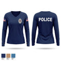 Palm Valley Police Department Women's Long Sleeve V-neck Shirt - 1