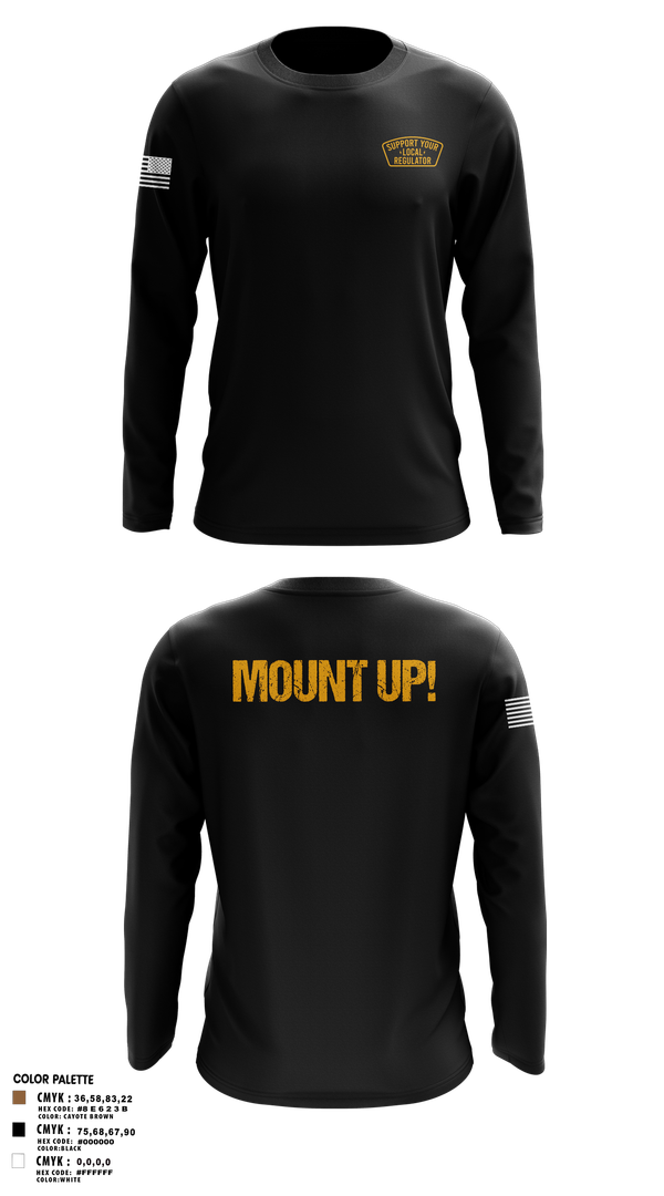 Long Sleeve Performance Shirt, Regulators, Police, Teamtime, Team time, sublimation, custom sports apparel, team uniforms, spirit wear, spiritwear, sports uniforms, custom shirts, team store, custom team store, fundraiser sports, apparel fundraiser