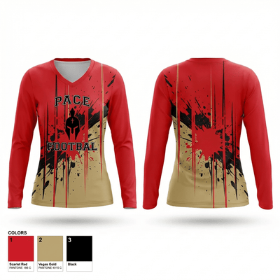 PACE 84066252 Women's Long Sleeve V-neck Shirt - 2