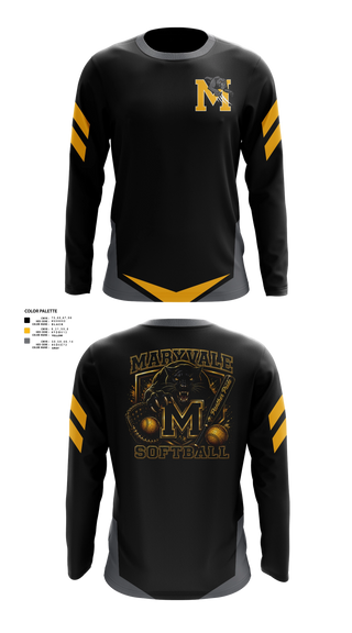 Long Sleeve Performance Shirt, Maryvale, Softball, Teamtime, Team time, sublimation, custom sports apparel, team uniforms, spirit wear, spiritwear, sports uniforms, custom shirts, team store, custom team store, fundraiser sports, apparel fundraiser