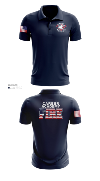 Short Sleeve Performance Polo, FWCS Career Academy, Fire Department, Teamtime, Team time, sublimation, custom sports apparel, team uniforms, spirit wear, spiritwear, sports uniforms, custom shirts, team store, custom team store, fundraiser sports, apparel fundraiser