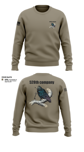 Crew Neck Sweatshirt, 528th company, Army, Teamtime, Team time, sublimation, custom sports apparel, team uniforms, spirit wear, spiritwear, sports uniforms, custom shirts, team store, custom team store, fundraiser sports, apparel fundraiser