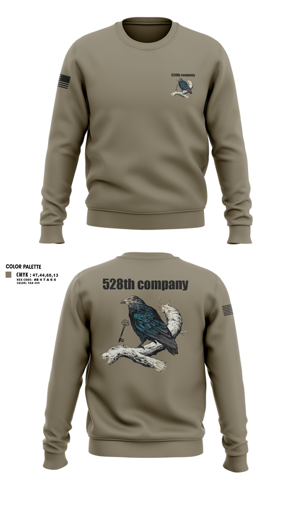Crew Neck Sweatshirt, 528th company, Army, Teamtime, Team time, sublimation, custom sports apparel, team uniforms, spirit wear, spiritwear, sports uniforms, custom shirts, team store, custom team store, fundraiser sports, apparel fundraiser