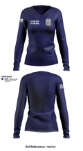 Code 3 Investigations and Security 91671181 Women's Long Sleeve V-neck Shirt - 1