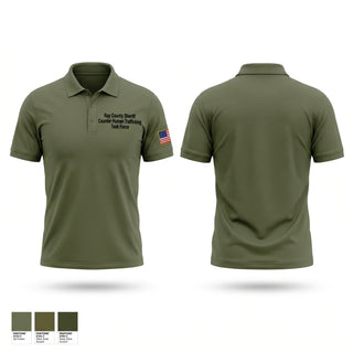 Short Sleeve Performance Polo, Ray County Sheriff Counter Human Trafficking Task Force, Police, Teamtime, Team time, sublimation, custom sports apparel, team uniforms, spirit wear, spiritwear, sports uniforms, custom shirts, team store, custom team store, fundraiser sports, apparel fundraiser