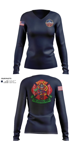 Womens Long Sleeve Vneck Shirt, The animal house, Fire Department, Teamtime, Team time, sublimation, custom sports apparel, team uniforms, spirit wear, spiritwear, sports uniforms, custom shirts, team store, custom team store, fundraiser sports, apparel fundraiser
