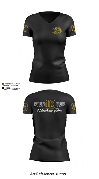 Womens Short Sleeve Vneck Shirt, Waxhaw Fire, Fire Department, Teamtime, Team time, sublimation, custom sports apparel, team uniforms, spirit wear, spiritwear, sports uniforms, custom shirts, team store, custom team store, fundraiser sports, apparel fundraiser