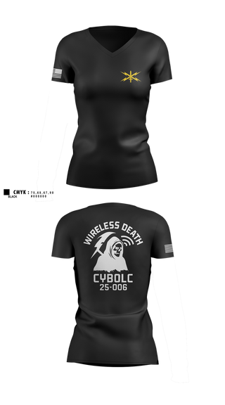 Womens Short Sleeve Vneck Shirt, CyBOLC 25-006, , Teamtime, Team time, sublimation, custom sports apparel, team uniforms, spirit wear, spiritwear, sports uniforms, custom shirts, team store, custom team store, fundraiser sports, apparel fundraiser