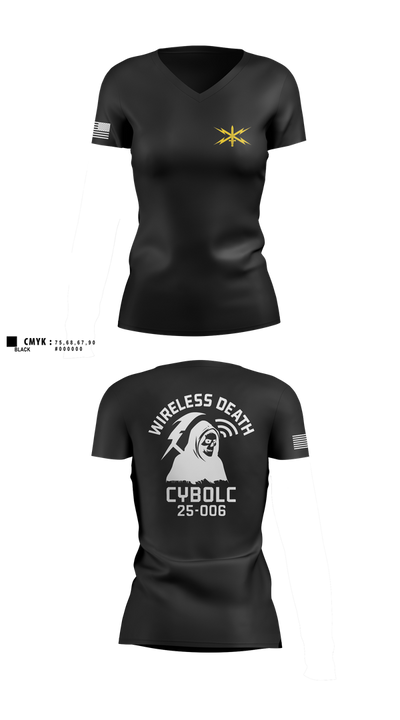 CyBOLC 25-006 6118734 Women's Short Sleeve V-neck Shirt - 2