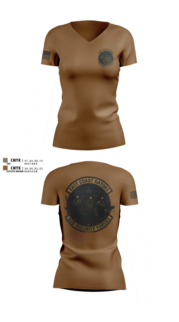 Womens Short Sleeve Vneck Shirt, 628 Security Forces, Air Force, Teamtime, Team time, sublimation, custom sports apparel, team uniforms, spirit wear, spiritwear, sports uniforms, custom shirts, team store, custom team store, fundraiser sports, apparel fundraiser