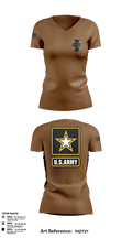702nd eng 57961606 Women's Short Sleeve V-neck Shirt - 2