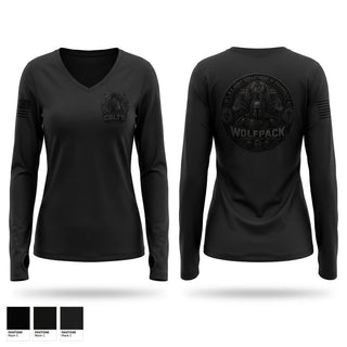 Womens Long Sleeve Vneck Shirt, Madigan pharmacy colts, Army, Teamtime, Team time, sublimation, custom sports apparel, team uniforms, spirit wear, spiritwear, sports uniforms, custom shirts, team store, custom team store, fundraiser sports, apparel fundraiser