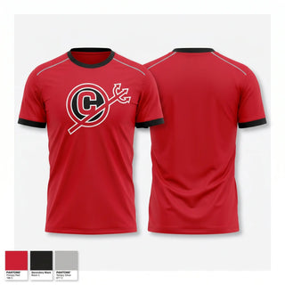 Short Sleeve Performance Shirt, Clinton Red Devils, Track & Field, Teamtime, Team time, sublimation, custom sports apparel, team uniforms, spirit wear, spiritwear, sports uniforms, custom shirts, team store, custom team store, fundraiser sports, apparel fundraiser