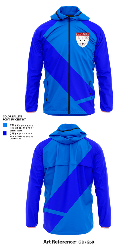 Windbreaker, GodzNilla, Men's Soccer, Teamtime, Team time, sublimation, custom sports apparel, team uniforms, spirit wear, spiritwear, sports uniforms, custom shirts, team store, custom team store, fundraiser sports, apparel fundraiser