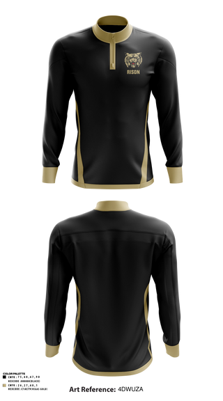 Quarter Zip Jacket, Rison Wildcats, Men's Basketball, Teamtime, Team time, sublimation, custom sports apparel, team uniforms, spirit wear, spiritwear, sports uniforms, custom shirts, team store, custom team store, fundraiser sports, apparel fundraiser
