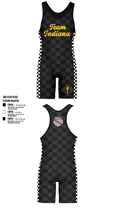 INDIANA AAU 91517132 Wrestling Singlet - 11