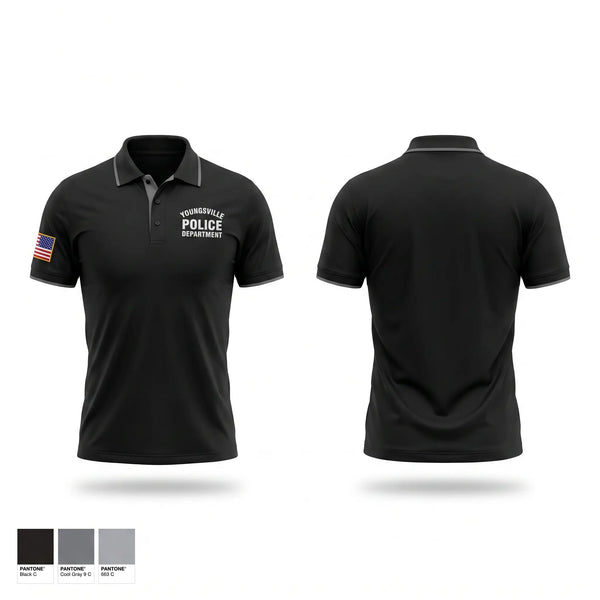Short Sleeve Performance Polo, Youngsville Police Department, Police, Teamtime, Team time, sublimation, custom sports apparel, team uniforms, spirit wear, spiritwear, sports uniforms, custom shirts, team store, custom team store, fundraiser sports, apparel fundraiser