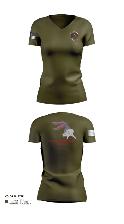 H Co, 2-325TH AIR 41315861 Women's Short Sleeve V-neck Shirt - 22