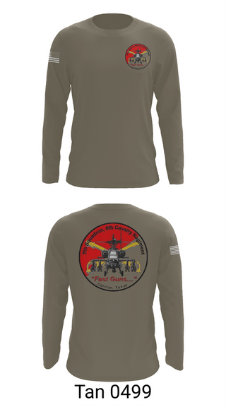 Long Sleeve Performance Shirt, 7th Squadron, Sixth Cavalry Regiment, , Teamtime, Team time, sublimation, custom sports apparel, team uniforms, spirit wear, spiritwear, sports uniforms, custom shirts, team store, custom team store, fundraiser sports, apparel fundraiser