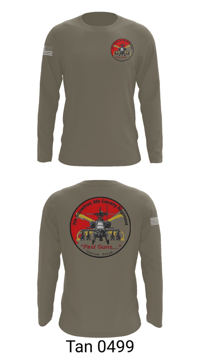 7th Squadron, Sixth Cavalry Regiment 24299123 Long Sleeve Performance Shirt 66