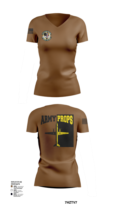 DET 2 CO A 2-245th AVN 46226536 Women's Short Sleeve V-neck Shirt - 24