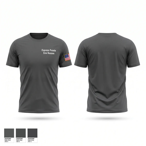 Short Sleeve Performance Shirt, Cypress Pointe Fire & Rescue, Fire Department, Teamtime, Team time, sublimation, custom sports apparel, team uniforms, spirit wear, spiritwear, sports uniforms, custom shirts, team store, custom team store, fundraiser sports, apparel fundraiser
