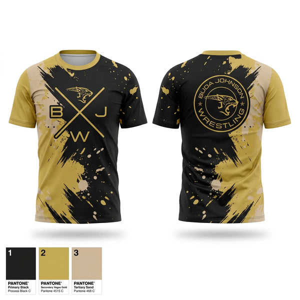 Short Sleeve Performance Shirt, Buda Johnson Jaguars Wrestling, Wrestling, Teamtime, Team time, sublimation, custom sports apparel, team uniforms, spirit wear, spiritwear, sports uniforms, custom shirts, team store, custom team store, fundraiser sports, apparel fundraiser