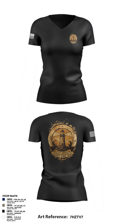 LCU-2004 59546896 Women's Short Sleeve V-neck Shirt - 14