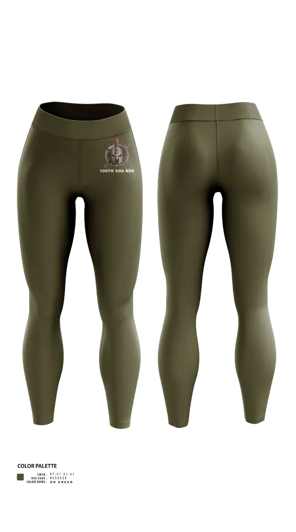 Womens Leggings, 108th Air Defense Artillery Brigade, Army, Teamtime, Team time, sublimation, custom sports apparel, team uniforms, spirit wear, spiritwear, sports uniforms, custom shirts, team store, custom team store, fundraiser sports, apparel fundraiser