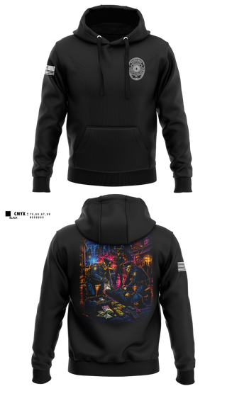Hoodie, Shamokin City Police, Police, Teamtime, Team time, sublimation, custom sports apparel, team uniforms, spirit wear, spiritwear, sports uniforms, custom shirts, team store, custom team store, fundraiser sports, apparel fundraiser