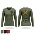 Doña Ana Sheriff’s Special Response Team 93504002 Women's Long Sleeve V-neck Shirt - 1