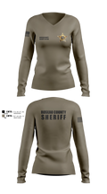 Roseau County Sheriff’s Office Women's Long Sleeve V-neck Shirt - 6