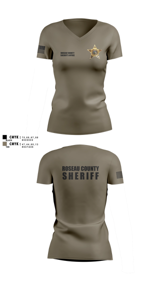 Womens Short Sleeve Vneck Shirt, Roseau County Sheriff’s Office, Police, Teamtime, Team time, sublimation, custom sports apparel, team uniforms, spirit wear, spiritwear, sports uniforms, custom shirts, team store, custom team store, fundraiser sports, apparel fundraiser