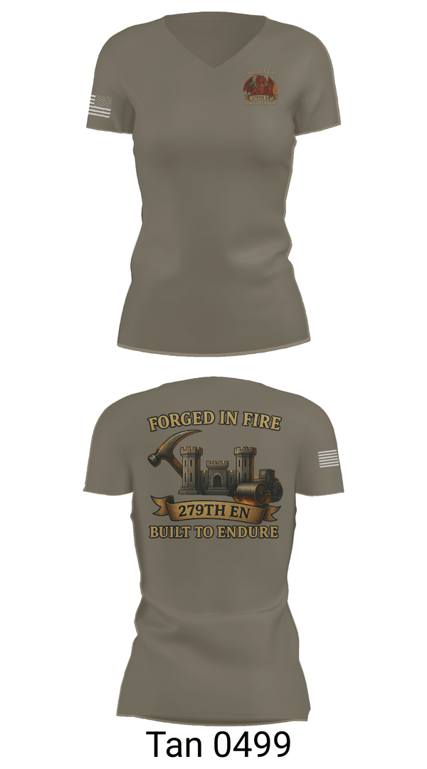 Womens Short Sleeve Vneck Shirt, 279TH Engineer Detachment, Army, Teamtime, Team time, sublimation, custom sports apparel, team uniforms, spirit wear, spiritwear, sports uniforms, custom shirts, team store, custom team store, fundraiser sports, apparel fundraiser