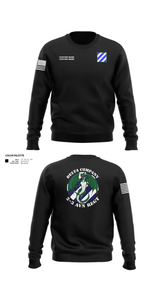 Crew Neck Sweatshirt, D Co. 2-3 AVN REGT “Dragons”, Army, Teamtime, Team time, sublimation, custom sports apparel, team uniforms, spirit wear, spiritwear, sports uniforms, custom shirts, team store, custom team store, fundraiser sports, apparel fundraiser