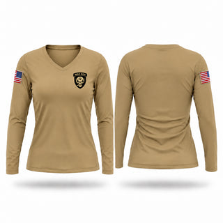 Womens Long Sleeve Vneck Shirt, MAG-SOG, National Guard, Teamtime, Team time, sublimation, custom sports apparel, team uniforms, spirit wear, spiritwear, sports uniforms, custom shirts, team store, custom team store, fundraiser sports, apparel fundraiser