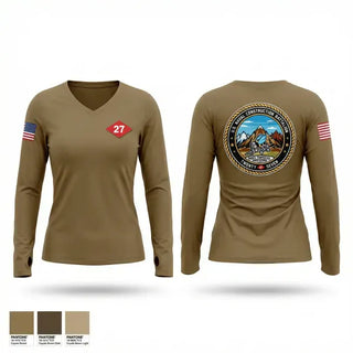 Womens Long Sleeve Vneck Shirt, NCB 27, Marines, Teamtime, Team time, sublimation, custom sports apparel, team uniforms, spirit wear, spiritwear, sports uniforms, custom shirts, team store, custom team store, fundraiser sports, apparel fundraiser